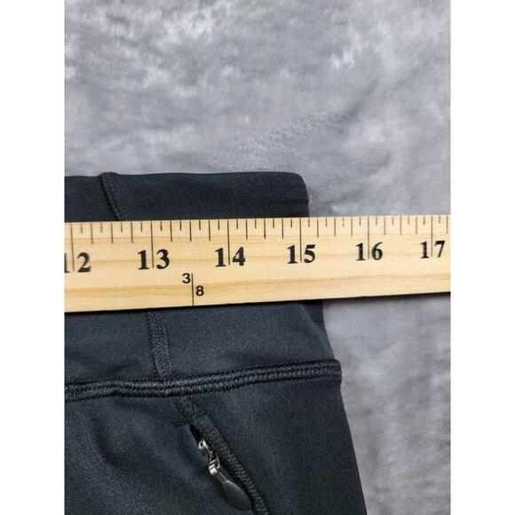 NEW Under Armour Fly Capri Compression Leggings Large black/aqua Blue heat‎ gear - Picture 4 of 11